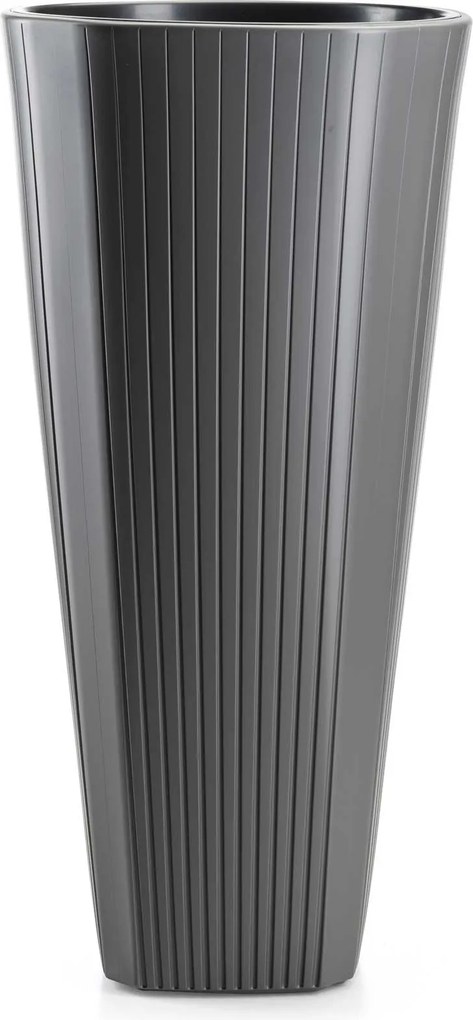 PLASTOVÝ KVETINÁČ MORA 39X81 CM ANTRACITOVÁ