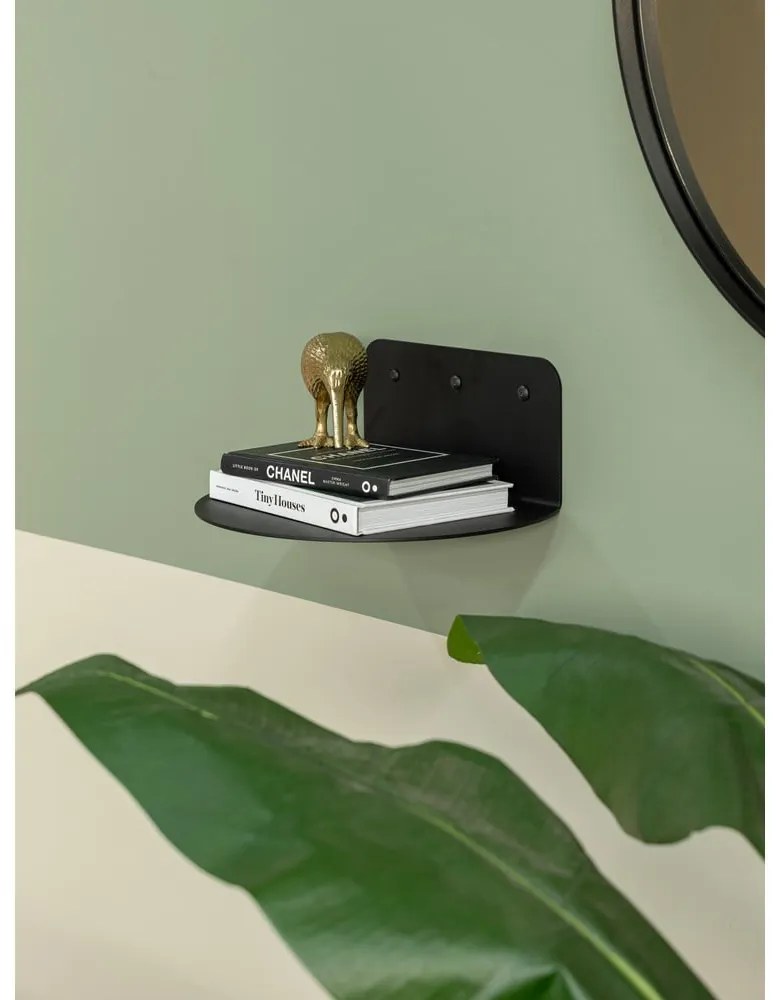 Čierna kovová polica 30 cm Flex – Spinder Design