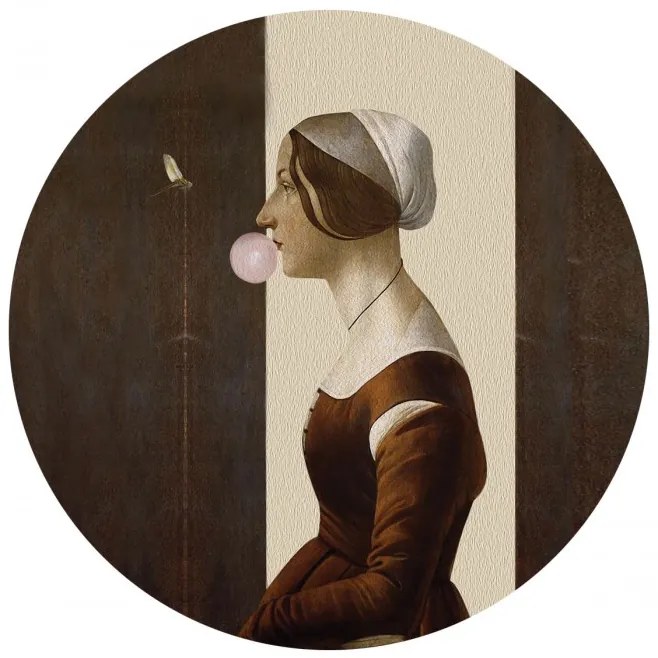 WALLCOLORS Dots Handmaid with Bubble Gum - tapeta POVRCH: Prowall Canvas
