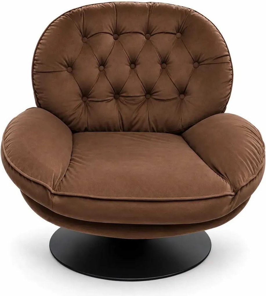 LuxuryForm DESIGN Relaxačné otočné kreslo LUNA - hnedé