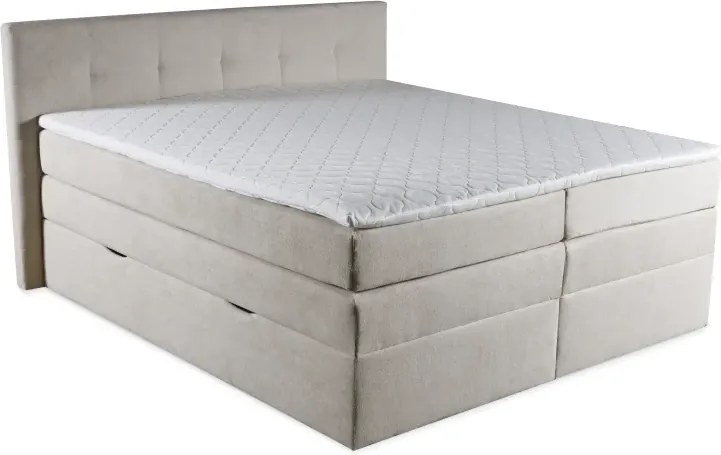 Kontinentálna boxspring posteľ ANNA 200x220, šedá (gerra 90)