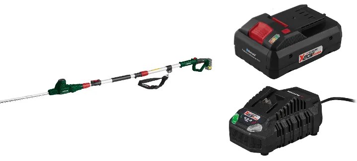 Parkside® Aku teleskopické nožnice na živý plot Pthsa 20-Li D5 + Smart akumulátor 20 V/4Ah Paps 204 A1 + Nabíjačka 20 V/4,5 A (800011185)
