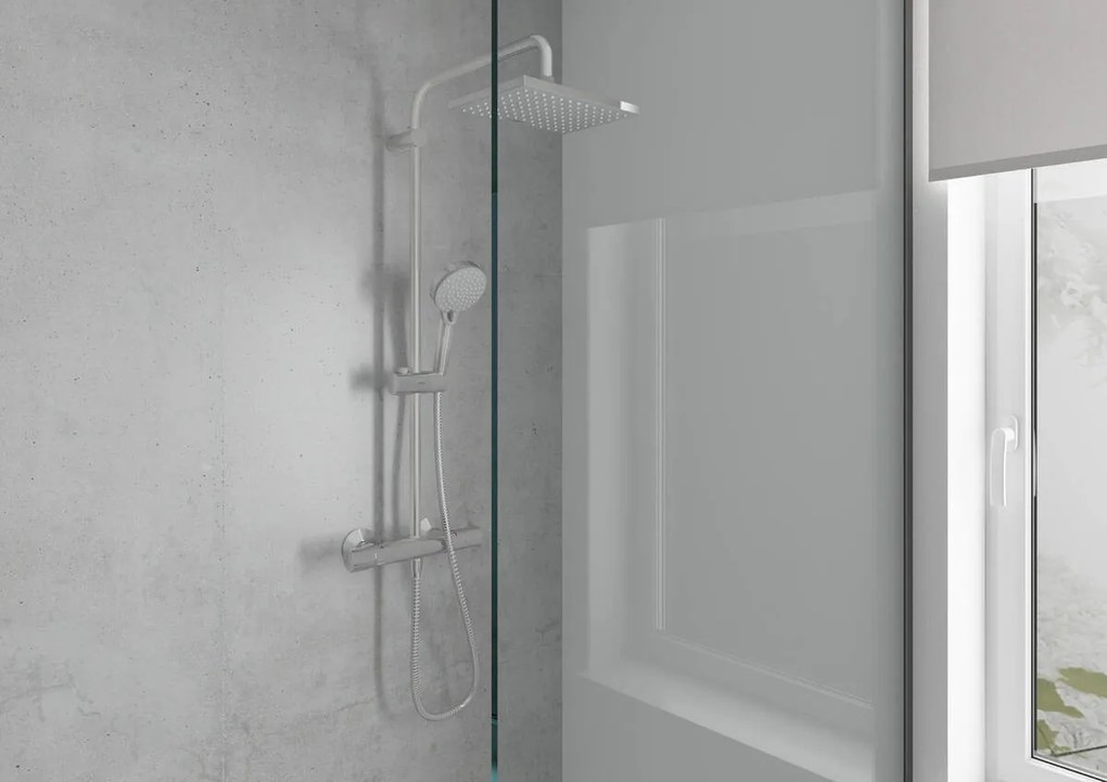 Hansgrohe Vernis Shape, Sprchový systém 230 1jets termostatom, chróm, HAN-26286000