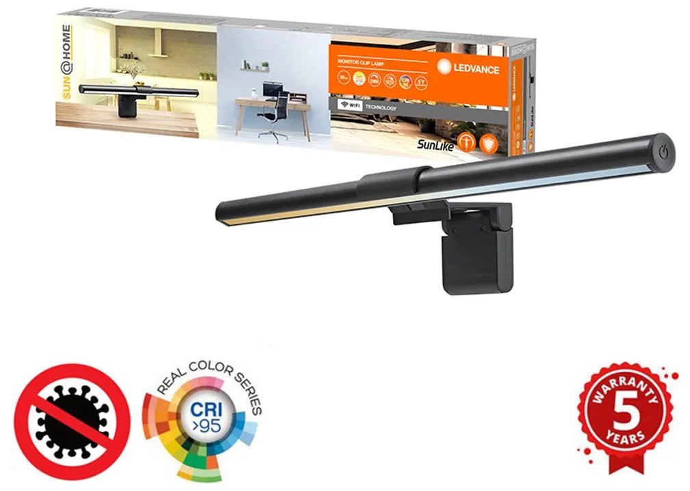Ledvance - LED Stmievateľné osvetlenie monitora SUN@HOME LED/2,5W/5V Wi-Fi P227192
