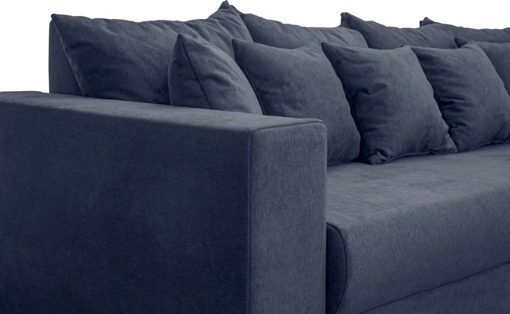Pohovka rozkladacia na lôžko Genf, tmavo modrá látka
