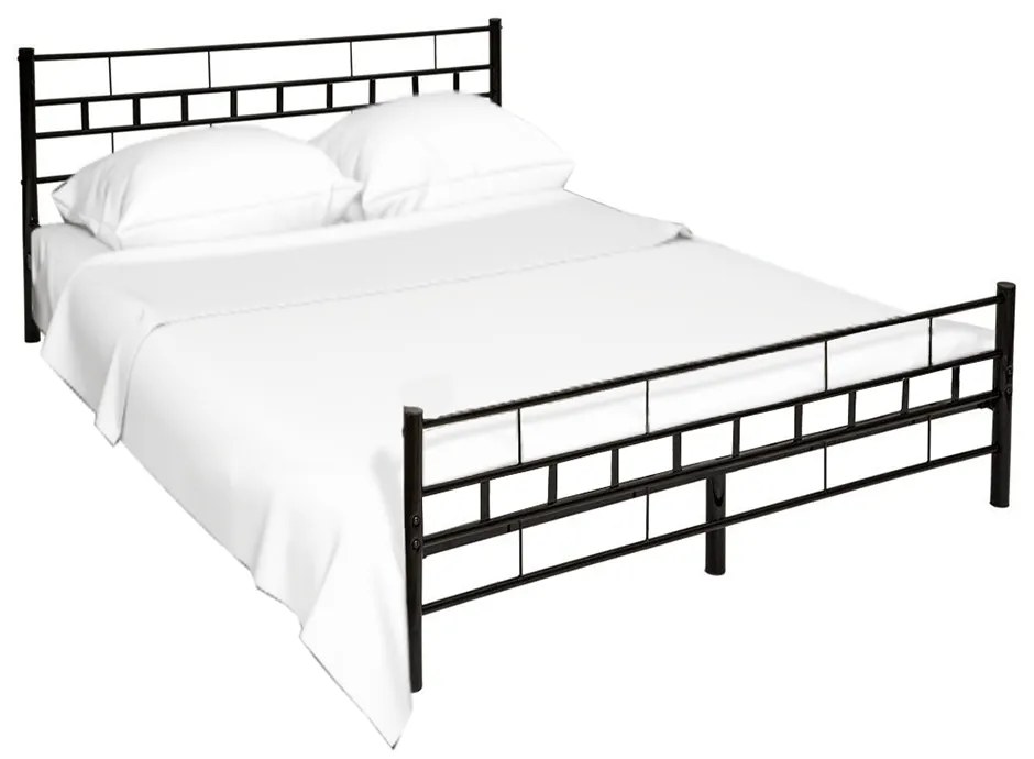 Kovová posteľ TAJGI čierna Rozmer: 140x200 cm