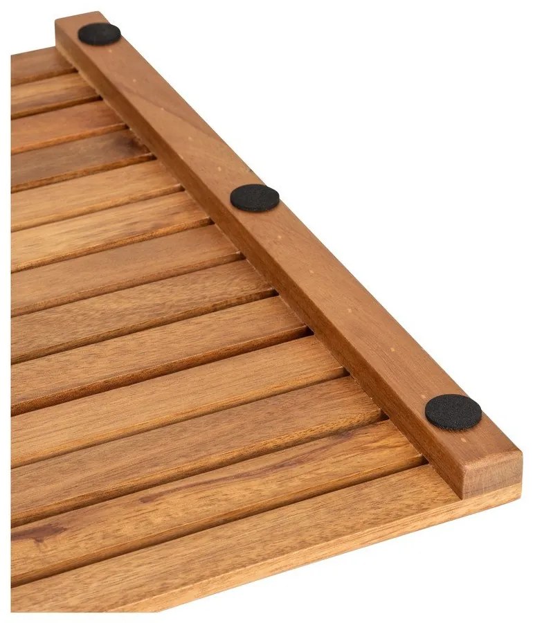 Drevená kúpeľňová predložka v prírodnej farbe 40x60 cm Acacia – Wenko