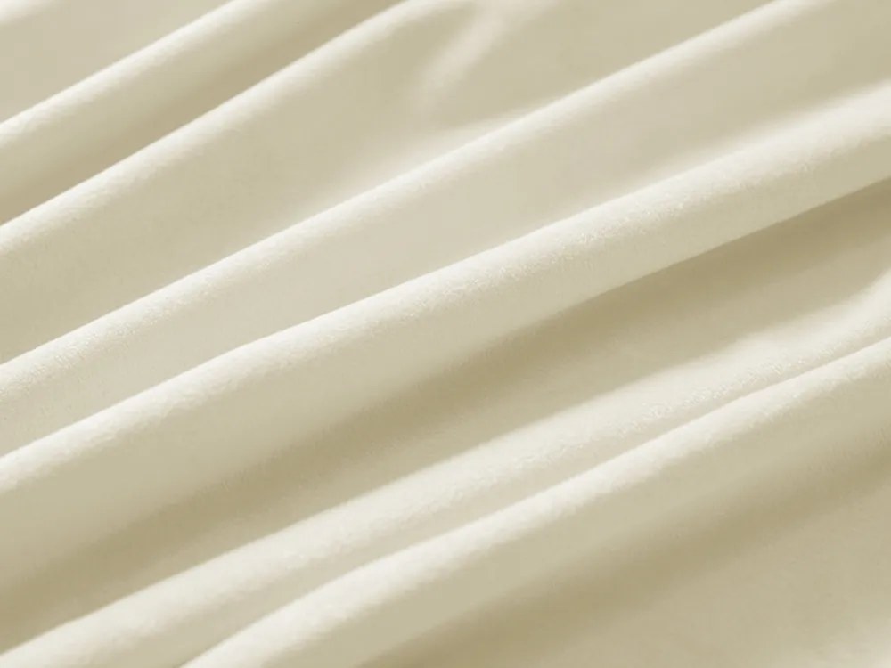 Biante Zamatový okrúhly obrus Velvet Premium SVP-003 Smotanový Ø 140 cm