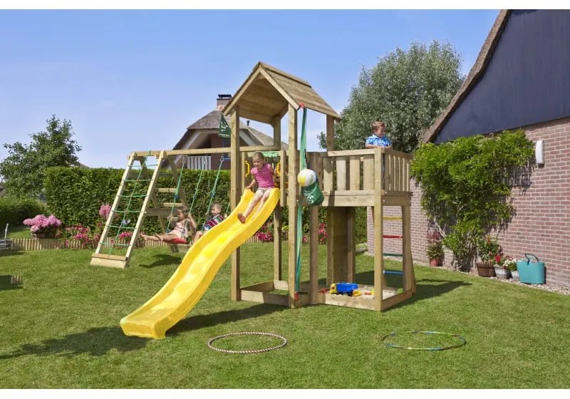 Ihrisko Jungle Mansion so šmykľavkou a modulom Climb frame 2.0