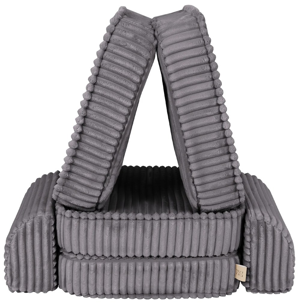 MeowBaby® Churros detská pohovka Basic, Jurassic Grey