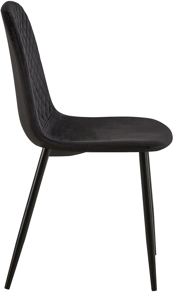 Stolička Giverny zamat - čierna