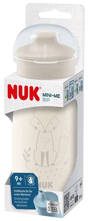 Detská fľaša NUK Mini-Me Sip nerez 300 ml (9+ m.) beige