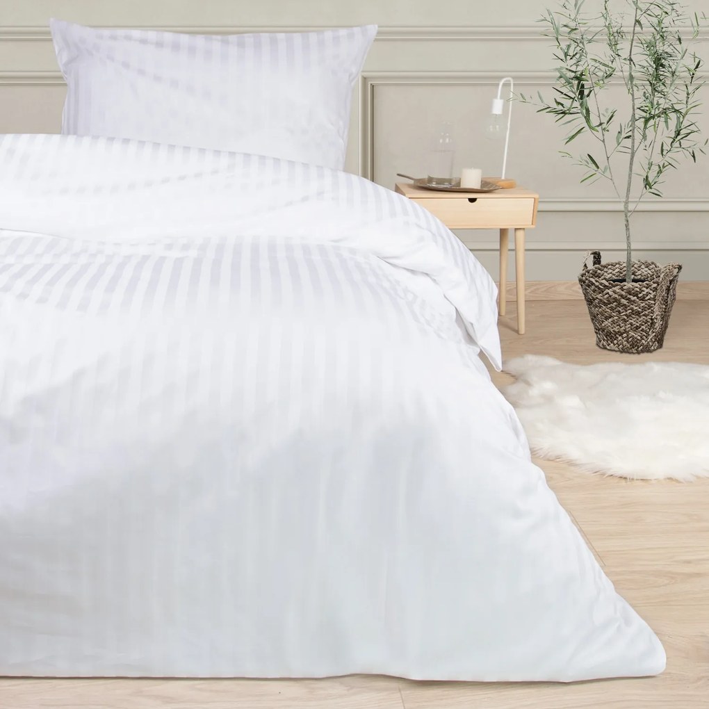 BAVLNENÁ OBLIEČKA NA VANKÚŠ STRIPES2 70X80 CM BIELA