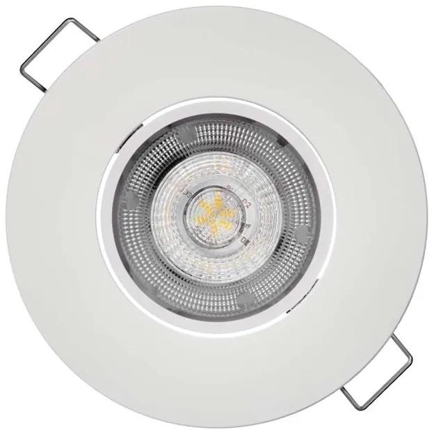 LED bodové svietidlo Exclusive biele, kruh 5W neutrálna b. 71522