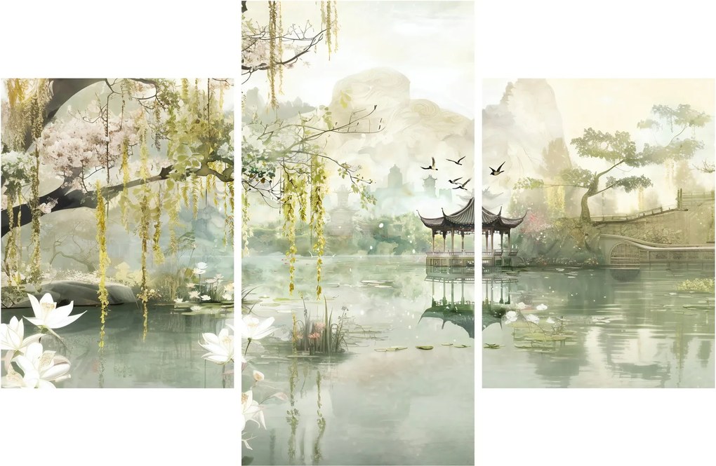 Obraz - Čínske jazero (90x60 cm)