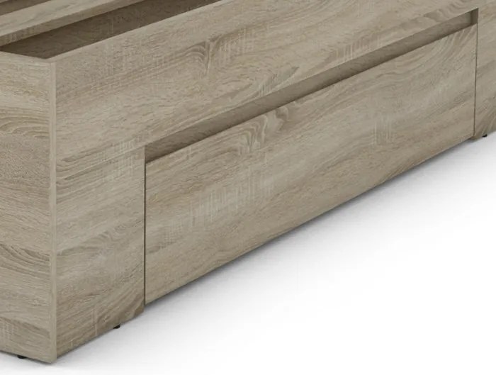 Posteľ so zásuvkami Carlos 90x200, dub sonoma