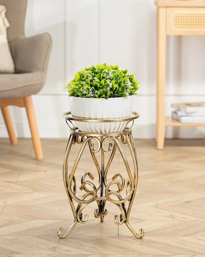 STOJAN NA KVETINÁČ FIORINA 44,5X31 CM ZLATÁ