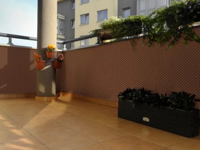 BALKÓNOVÁ ZÁSTENA - UMELÝ RATAN - rozmer a farba na prianie 140 cm RD02 - tmavo hnedá