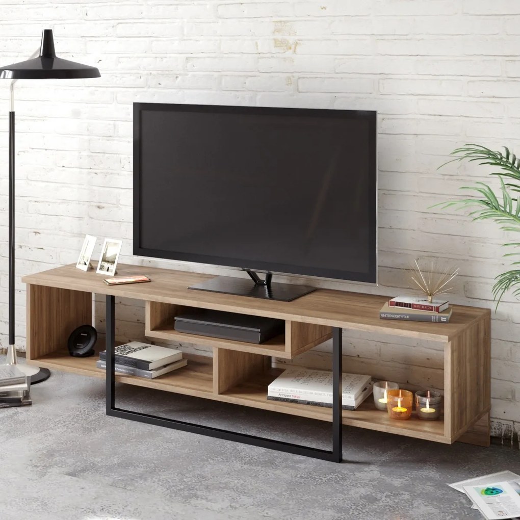 TV stolík ASAL 150 cm dub/čierny