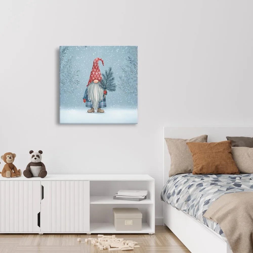 Vianočný obraz sviatočná atmosféra so škriatkom