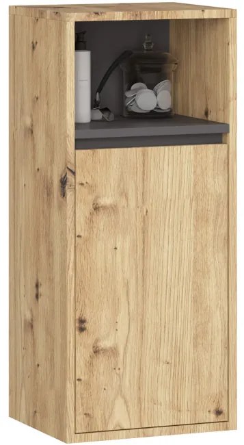 Kúpeľňová skrinka VAMI Š35 1D 1W artisan dub  / grafitová