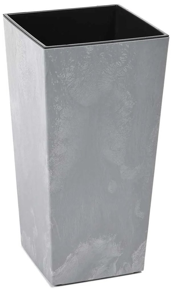 PLASTOVÝ KVETINÁČ PORTO 57X29X29 CM IMITÁCIA BETÓNU SIVÁ