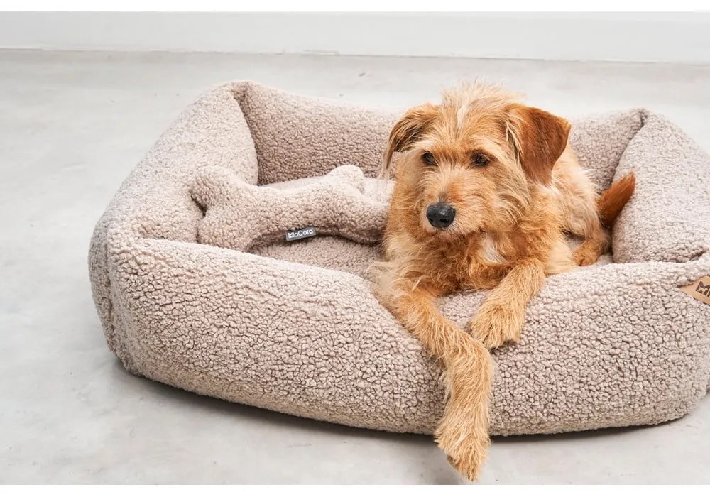 Béžový pelech pre psa z materiálu buklé 55x70 cm Senso Greige S – MiaCara