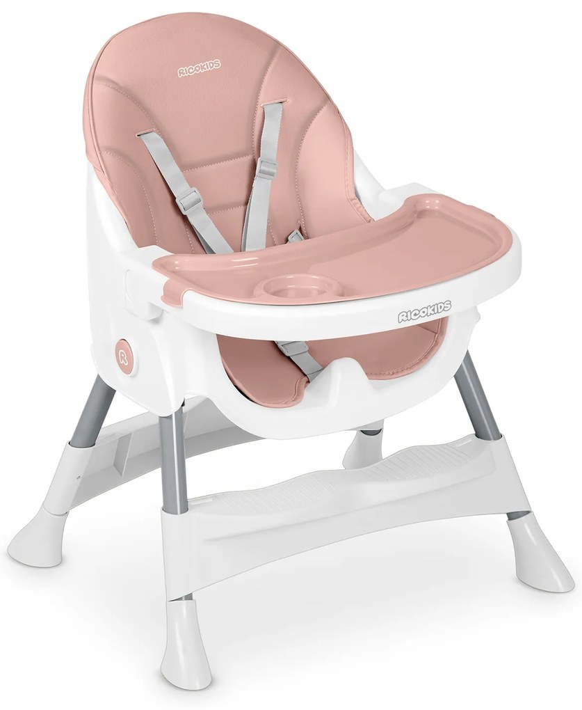Detská jedálenská stolička Ricokids Mani ružová