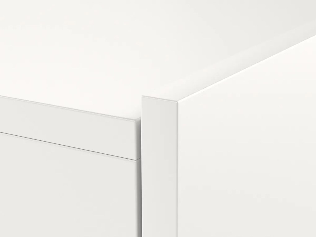 TV stolík Slant s LED osvetlením 160 cm biely mat/biely leskk