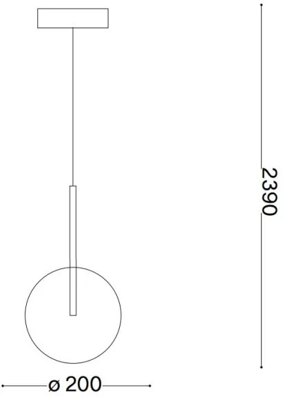 Ideal Lux - LED Luster na lanku EQUINOXE 1xG4/2W/230V pr. 20 cm mosadz/číra