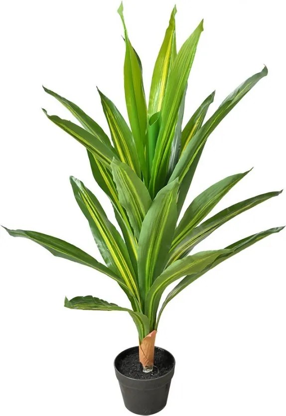 Dekorácia umelá rastlina dracaná v kvetináči - 25*25*90 cm