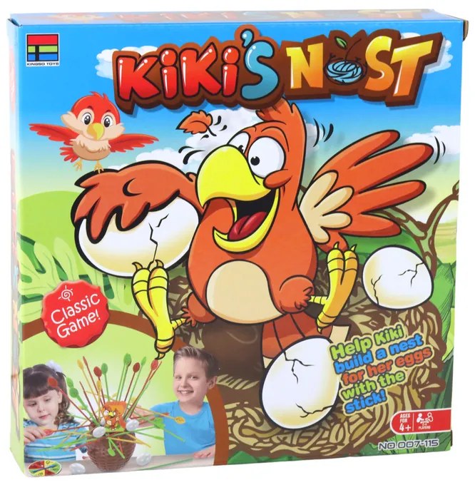 LEAN TOYS Arkádová rodinná hra - Postavte si kuracie hniezdo s palicami