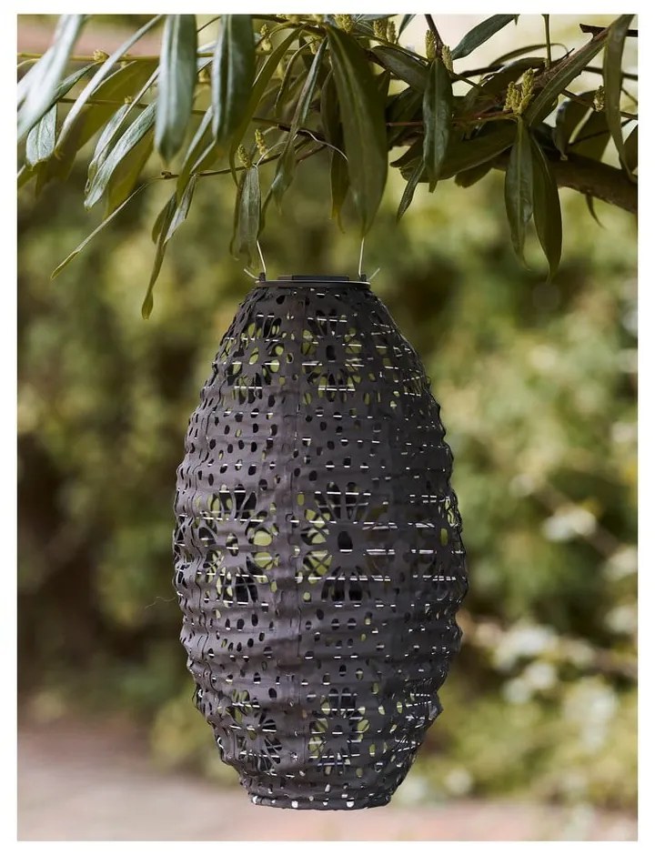 Tmavosivý vonkajší solárny LED lampáš (výška 40 cm) Foxdale – House Nordic