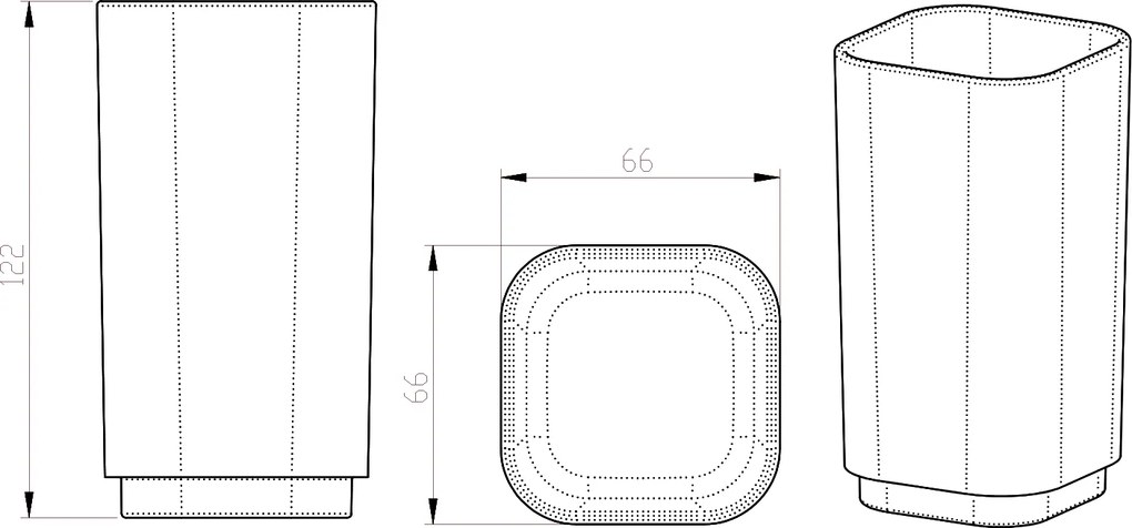 Gedy SEVENTY pohár na postavenie, čierna 639814