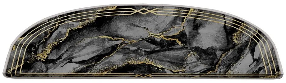 Tmavosivé nášľapy na schody v súprave 16 ks 20x65 cm Marble Dream – Vitaus