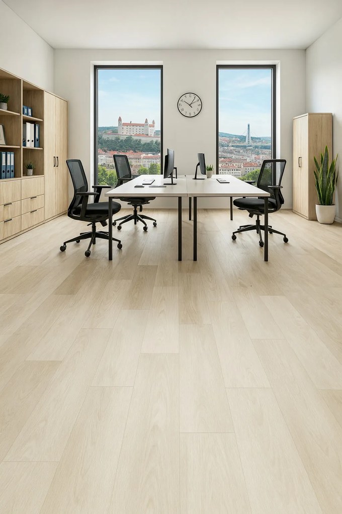 Beaulieu International Group, PVC podlaha - lino Master X Premium 3801, na mieru, šíře 4m, béžová, bez podkladu, chodba / predsieň