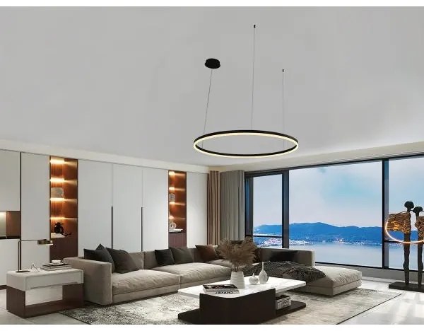 LED Stmievateľný luster na lanku LED/72W/230V 3000-6500K + diaľkové ovládanie