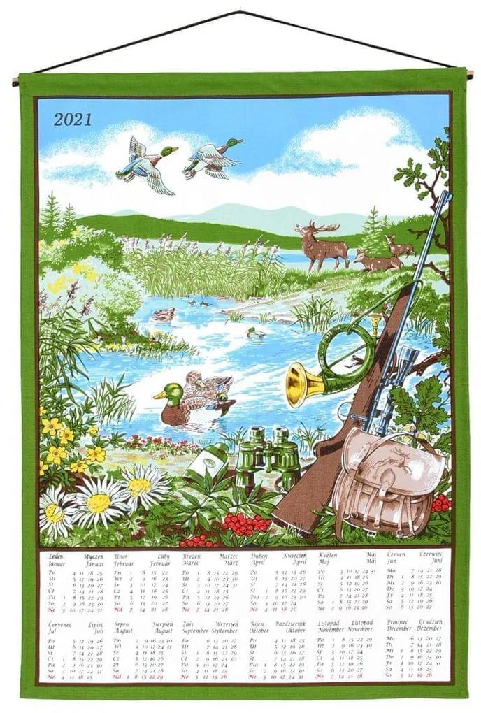 Kalendár textilný, Poľovnícky 2021 S paličkou