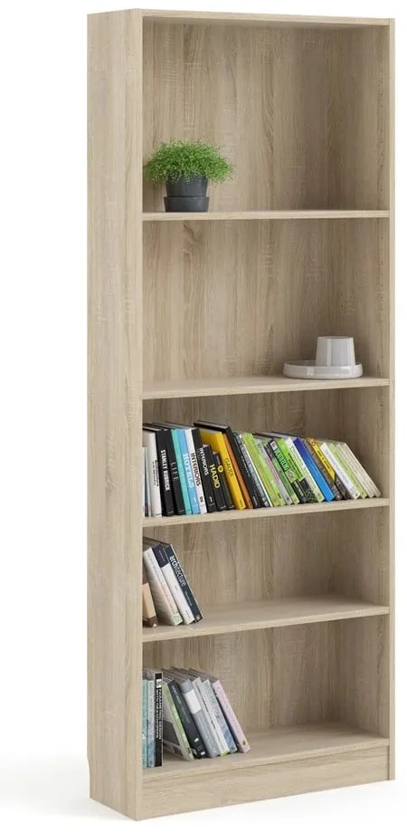 Knižnica v dubovom dekore Tvilum Basic, 79 x 203 cm
