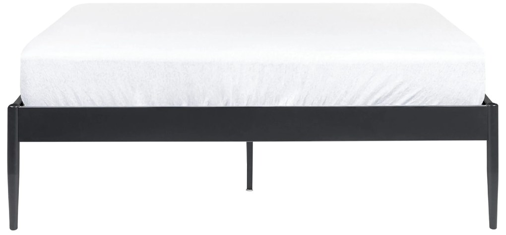 Kovová posteľ 140 x 200 cm čierna VAURS Beliani