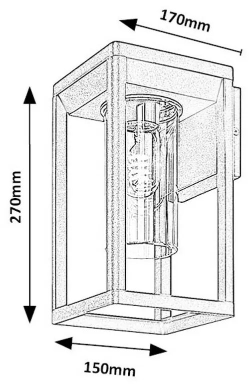 Rabalux 77085 nástenné vonkajšie svietidlo Zernest