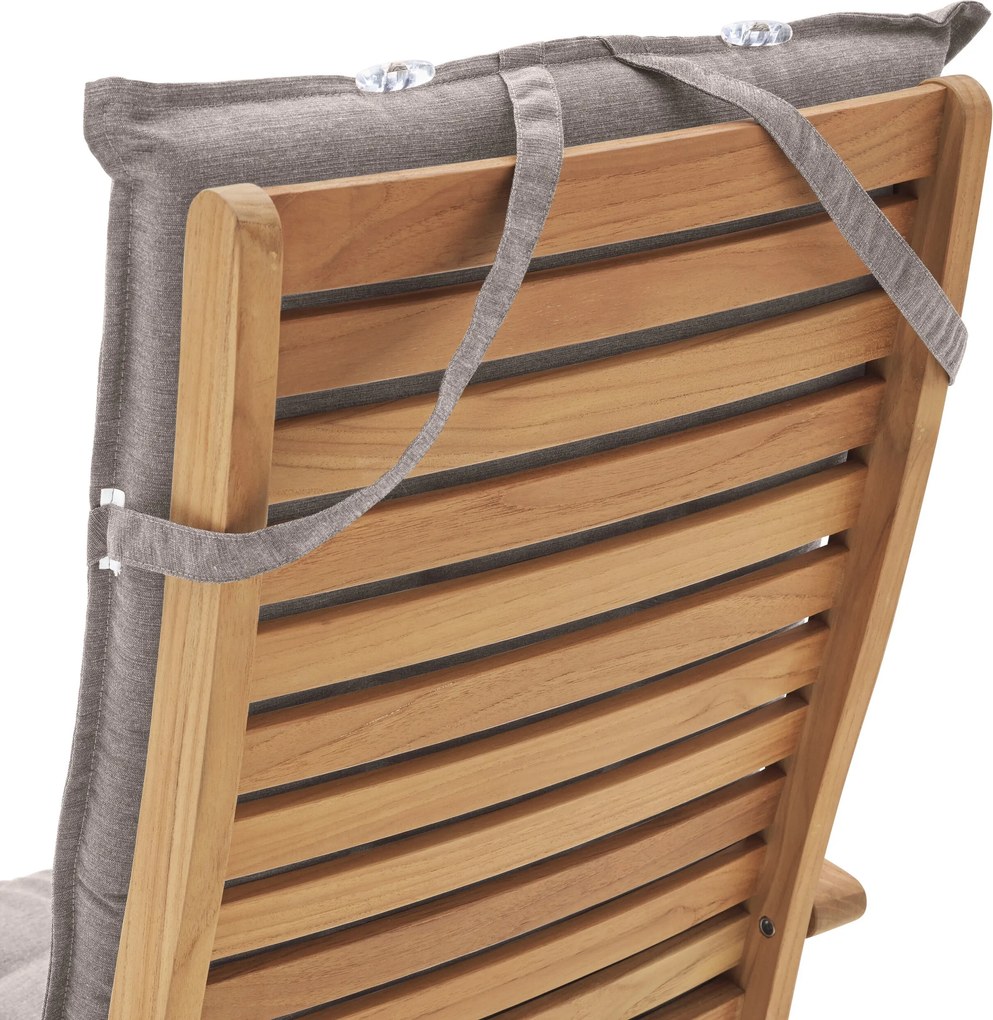 Podložka na stoličku s vysokým operadlom, svetlosivá