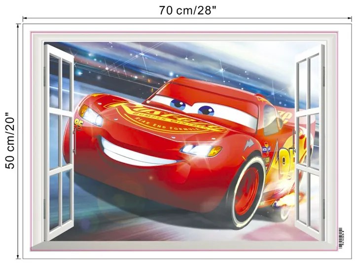Samolepka na stenu "Bleskový McQueen" 50x70cm