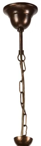 Luster na reťazi RETRO 2xE27/60W/230V medená/patina