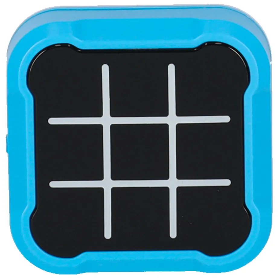 KIK Elektronická hra 4v1 Tic-Tac-Toe s LED podsvietením, modrá logická konzola pre deti