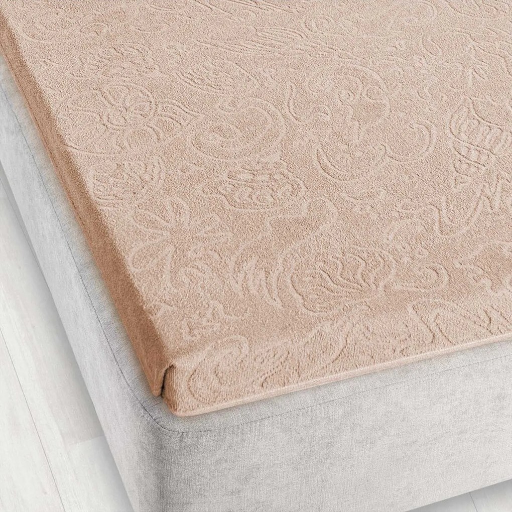 ŽAKÁROVÉ PRESTIERADLO TULIP04 175X220 CM SVETLOBÉŽOVÉ