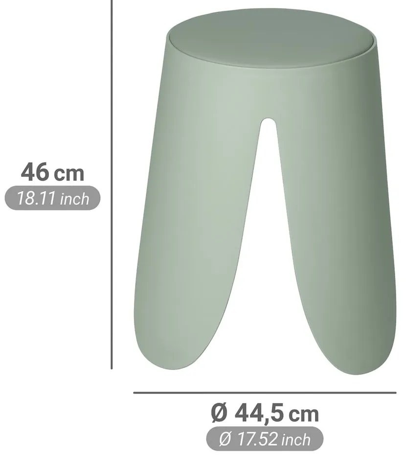 Šalviová zelená plastová stohovateľná stolička Comiso – Wenko