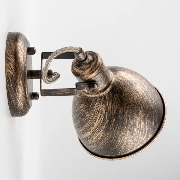 Brilagi - Nástenné bodové svietidlo TECHNO 1xE27/60W/230V bronzová/patina