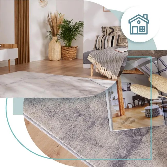 Koberec Agnella Isfahan Marmur svetlosivý