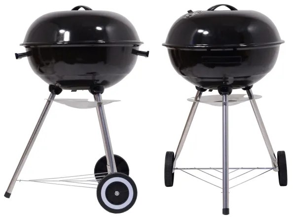 Prenosný gril na drevené uhlie čierna